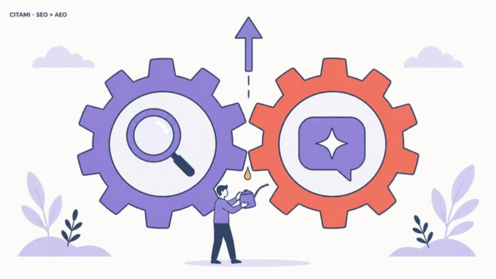 SEO e AEO come due ingranaggi che girano insieme: non due strategie in competizione